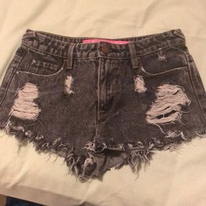 Tilly’s Black, distressed shorts!